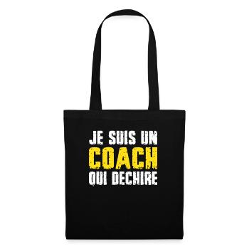 Ich bin ein Coach, der rockt Coach Coach - Stoffbeutel - Schwarz - Vorne