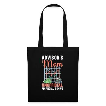 Maman d’un conseiller financier Gestion de l’argent - Sac en tissu - noir - Devant