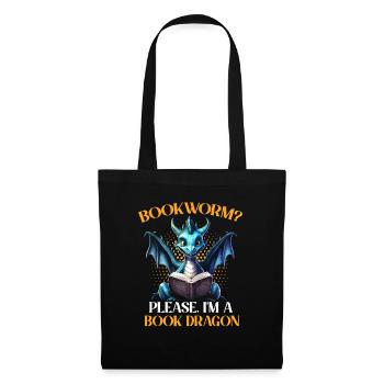Dragons et livres Nerd Dragon Lover - Sac en tissu - noir - Devant