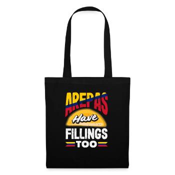 Arepas Colombien Venezuela Nourriture - Sac en tissu - noir - Devant