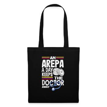 Arepas Colombien Venezuela Nourriture - Sac en tissu - noir - Devant