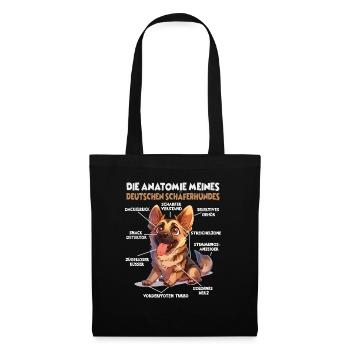 German Shepherd Dog Owner T Anatomy Walk - Tote Bag - black - Front
