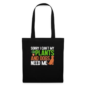 Plants, Dog Lover, Garden Gardener, Gardener - Tote Bag - black - Front