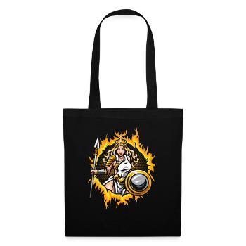 Athéna avec demi-teinte fond de feu doré - Sac en tissu - noir - Devant