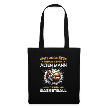 Never underestimate old man with a - Tote Bag - black - Front