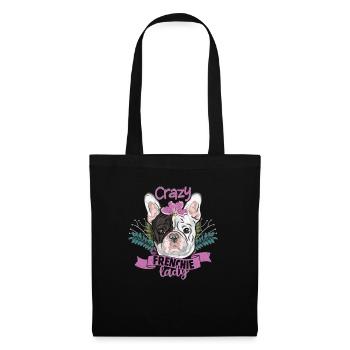 Crazy Frenchie Lady Owner French Bulldog - Tote Bag - black - Front
