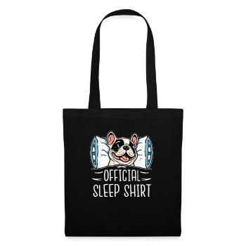 Chemise de couchage officielle propriétaire de chien bouledogue français - Sac en tissu - noir - Devant