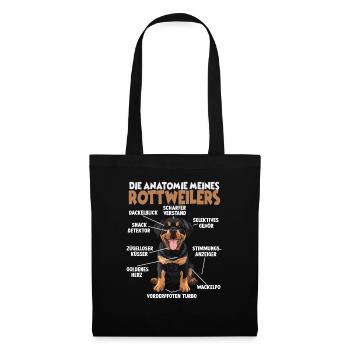Drôle de Rottweiler T pour les promenades de chiens des propriétaires de chiens - Sac en tissu - noir - Devant