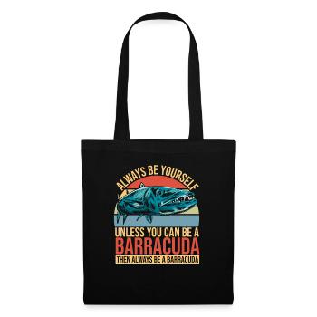 Cadeau pour les amateurs de poissons Barracuda - Sac en tissu - noir - Devant