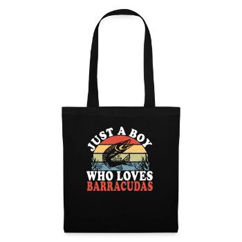 Cadeau pour les amateurs de poissons Barracuda - Sac en tissu - noir - Devant