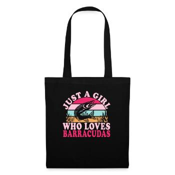 Cadeau pour les amateurs de poissons Barracuda - Sac en tissu - noir - Devant