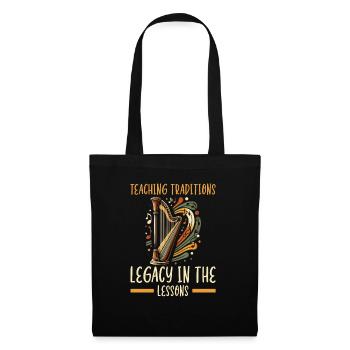 Harp Teacher Harpist Music Instrument Harp Player - Tote Bag - black - Front
