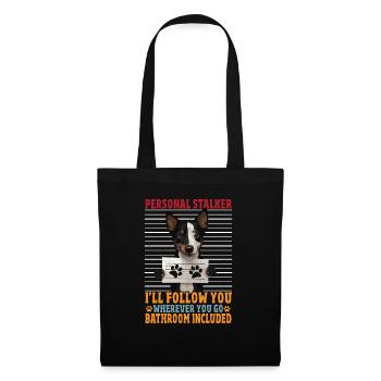 Cadeau de chien Kelpie - Sac en tissu - noir - Devant