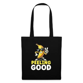 Bananenliebhaber Bananenfresser Essen Tropische Früchte - Stoffbeutel - Schwarz - Vorne