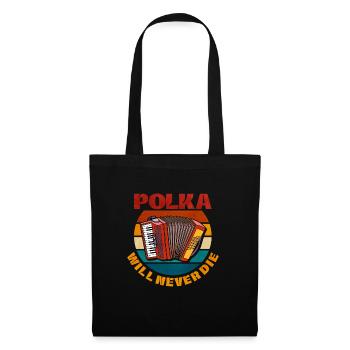 Accordéon Polka musique cadeau - Sac en tissu - noir - Devant