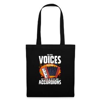 Accordéon Polka Musique Cadeau - Sac en tissu - noir - Devant