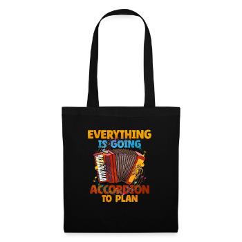 Accordéon Polka musique cadeau - Sac en tissu - noir - Devant