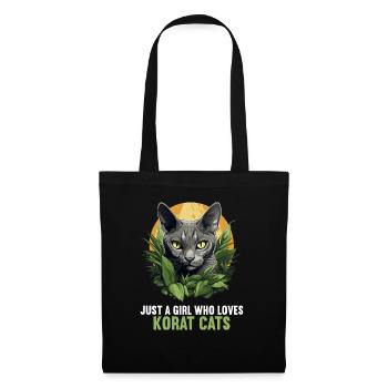 Korat Chaton Korat Chat - Sac en tissu - noir - Devant