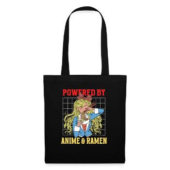 Powered By Anime & Ramen - Tote Bag - black - Front