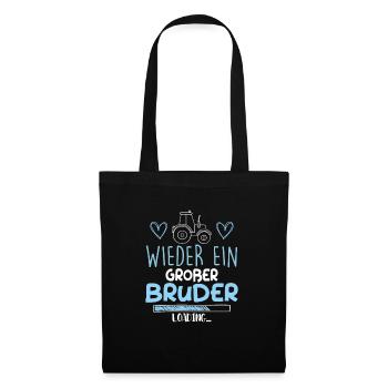 Wieder Ein Großer Bruder 2024 Ankündigung - Stoffbeutel - Schwarz - Vorne