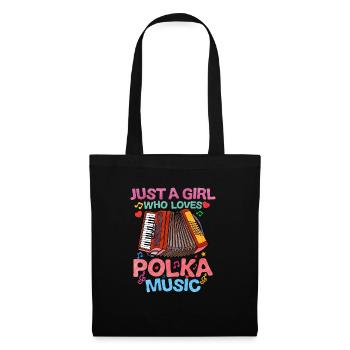 Accordéon Polka musique cadeau - Sac en tissu - noir - Devant