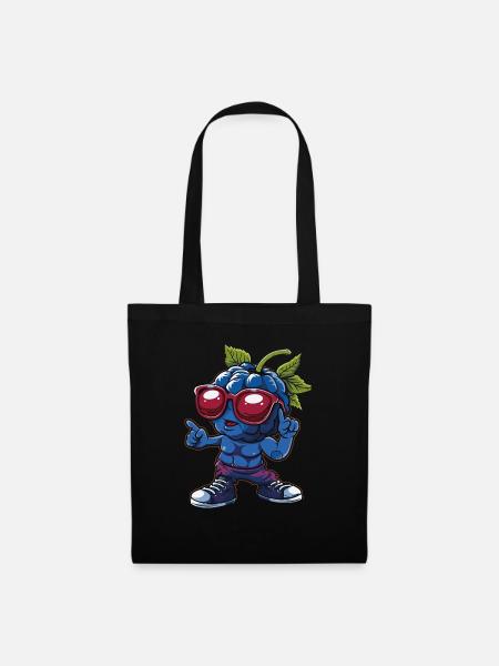 Blaubeeren - Stoffbeutel - Schwarz