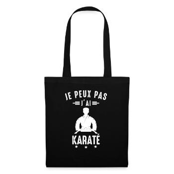 Ich kann nicht Karate Karate Karateka - Stoffbeutel - Schwarz - Vorne