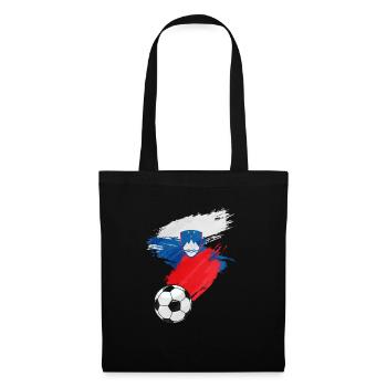 Slovenia Football Flag - Tote Bag - black - Front