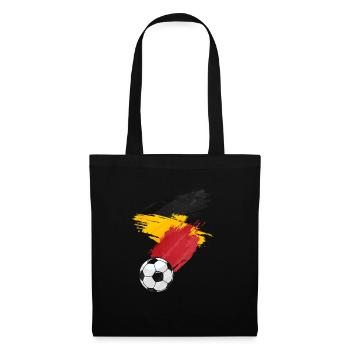 Belgique Soccer Football Drapeau - Sac en tissu - noir - Devant