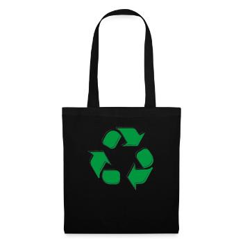 Recycling Logo Recycling Symbol Earth Day Jungen - Stoffbeutel - Schwarz - Vorne