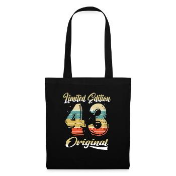 81 Anniversaire Vintage 1943 Édition Limitée - Sac en tissu - noir - Devant
