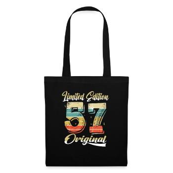 67 Anniversaire Vintage 1957 Édition Limitée - Sac en tissu - noir - Devant
