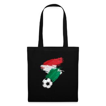 Ungarn Fußball Flagge - Stoffbeutel - Schwarz - Vorne