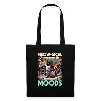 Musique Chat Instrument De Musique Kitty Pet Musicien - Sac en tissu - noir - Devant