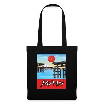 Affiche de voyage vintage Japon Lovely - Sac en tissu - noir - Devant