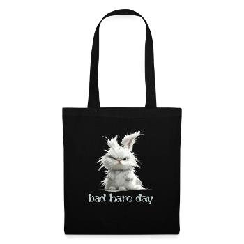 Funny pun Bad Hare day funny bunny - Tote Bag - black - Front
