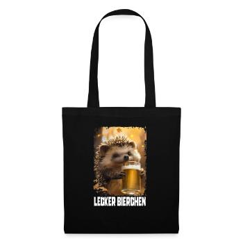 Delicious Beer Hedgehog - Tote Bag - black - Front