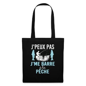 Pêcheur Humour Je Peux Pas Je Me Barre A La Pêche - Sac en tissu - noir - Devant