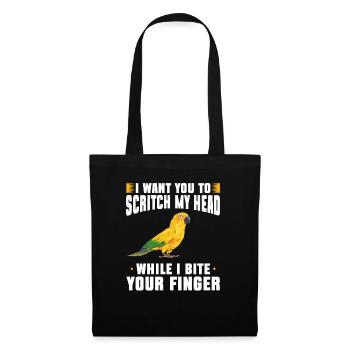 Parakeet Parrot Parakeet Bird - Tote Bag - black - Front