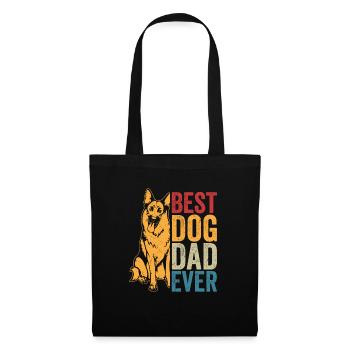 Best Dog Dad Ever German Shepherd Puppy Mom Dad - Stoffbeutel - Schwarz - Vorne