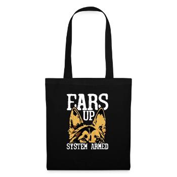 Ears Up System Armed German Shepherd Dog Mom Dad - Stoffbeutel - Schwarz - Vorne