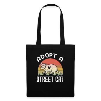 Adopt A Street Cat Funny Opossum Vintage - Tote Bag - black - Front