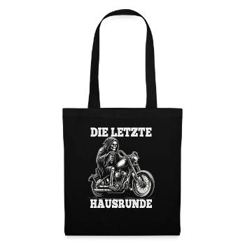 Skeleton Biker The Last House Lap Motorcycle Fan - Tote Bag - black - Front