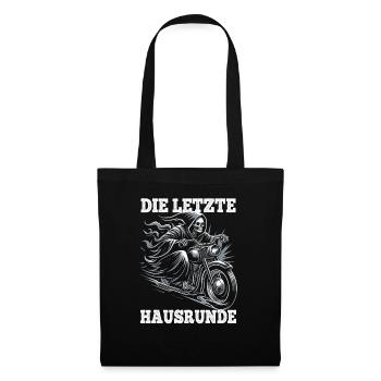 Skeleton Biker The Last House Lap Motorcycle Fan - Tote Bag - black - Front