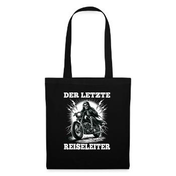 Skeleton Biker The Last Tour Guide Motorcycle Fan - Tote Bag - black - Front