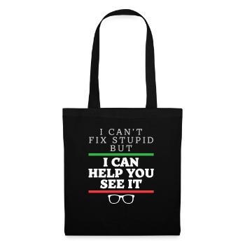 Optometrist Optometry Ophthalmologist Funny - Stoffbeutel - Schwarz - Vorne