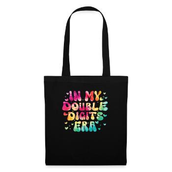 Décoration d’anniversaire à deux chiffres filles 10 - Sac en tissu - noir - Devant