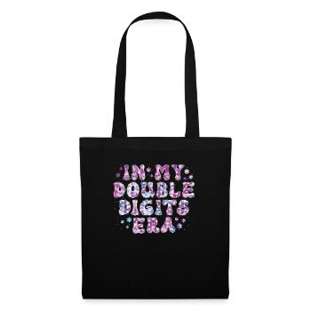 Décoration d’anniversaire à deux chiffres filles 10 - Sac en tissu - noir - Devant