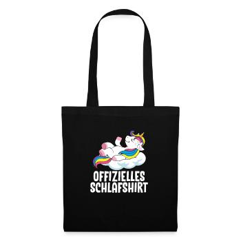 Chemise de nuit officielle Licorne - Sac en tissu - noir - Devant