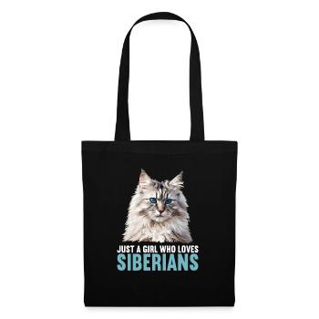 Siberian Cat Sibirische Katze - Tote Bag - black - Front